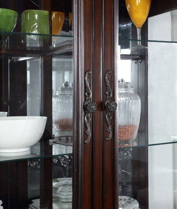 Furniture of America Nouvelle Brown Cherry Traditional Hutch & Buffet Model CM3256CH-HB-SET