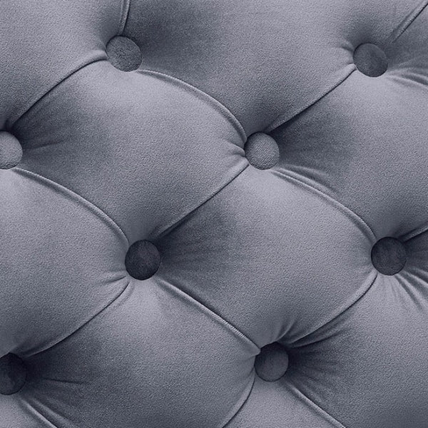 Furniture of America Wadenswil Chrome/Gray Glam Side Chair (2/Box) Model CM3285SC-N-2PK