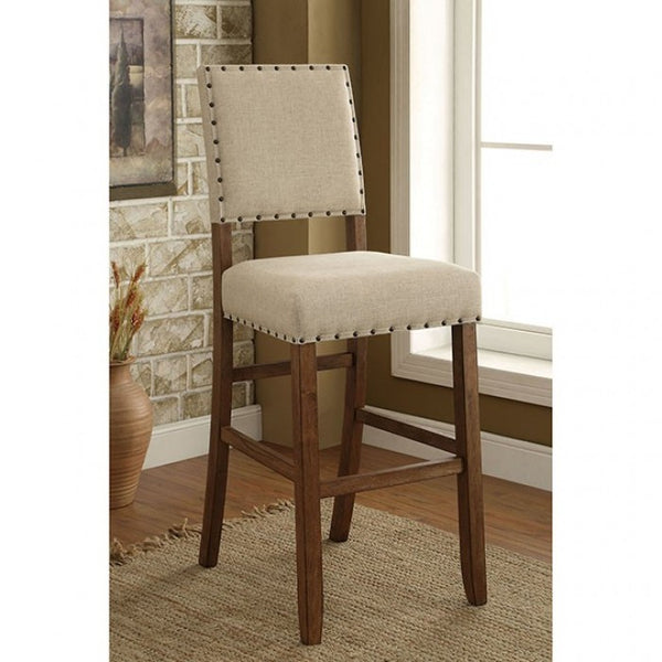 Furniture of America Sania Rustic Oak Rustic Bar Chair (2/Box) Model CM3324BC-2PK