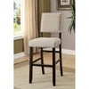 Furniture of America Sania Antique Black/Beige Rustic Bar Chair (2/Box) Model CM3324BK-BC-2PK