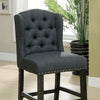 Furniture of America Sania Antique Black/Gray Rustic Counter Ht. Chair (2/Box) Model CM3324BK-GY-PCW-2PK