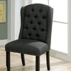 Furniture of America Sania Antique Black/Gray Rustic Side Chair (2/Box) Model CM3324BK-GY-SC-2PK