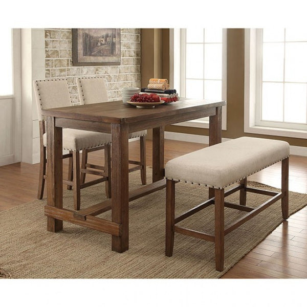 Furniture of America Sania Rustic Oak Rustic Counter Ht. Chair (2/Box) Model CM3324PC-2PK