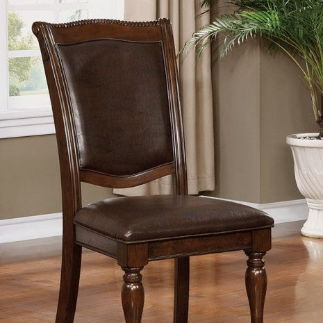 Furniture of America Alpena Brown Cherry/Espresso Transitional Side Chair (2/Box) Model CM3350SC-2PK