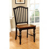 Furniture of America Mayville Black/Antique Oak Transitional Side Chair (2/Box) Model CM3431SC-2PK