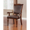 Furniture of America Sylvana Brown Cherry/Espresso Traditional Arm Chair (2/Ctn) Model CM3453AC-2PK