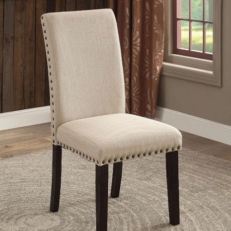 Furniture of America Dodson Black/Beige Transitional Side Chair (2/Box) Model CM3466SC-2PK