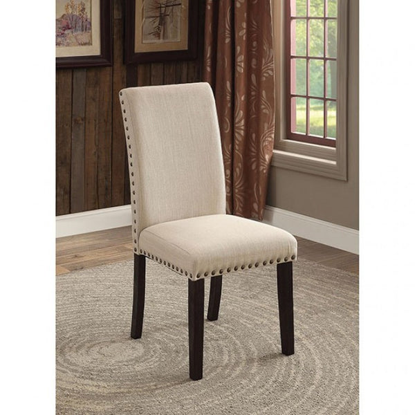 Furniture of America Dodson Black/Beige Transitional Side Chair (2/Box) Model CM3466SC-2PK