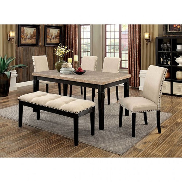 Furniture of America Dodson Black/Beige Transitional Side Chair (2/Box) Model CM3466SC-2PK