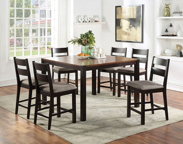 Furniture of America Valdor Espresso Transitional Counter Ht. Chair Model CM3495PC-2PK