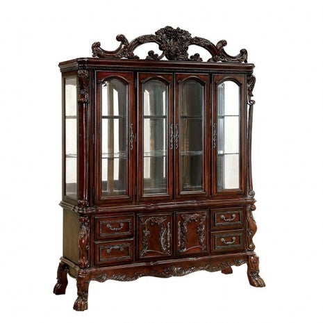 Furniture of America Medieve Cherry Traditional Hutch & Buffet Model CM3557CH-HB-SET