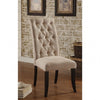 Furniture of America Mashall Beige/Antique Black Rustic Side Chair (2/Ctn) Model CM3564SC-2PK