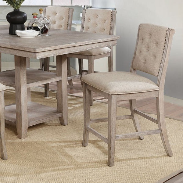 Furniture of America Ledyard Rustic Natural Tone Rustic Counter Ht. Side Chair (2/Ctn) Model CM3576PC-2PK
