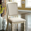 Furniture of America Holcroft Antique White/Ivory Transitional Side Chair (2/Box) Model CM3600SC-2PK