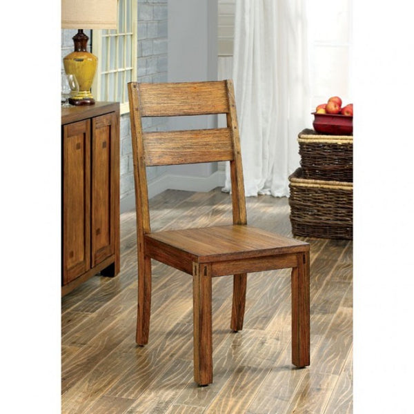 Furniture of America Frontier Dark Oak Rustic Side Chair (2/Box) Model CM3603SC-2PK