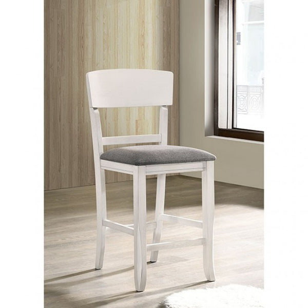 Furniture of America Stacie White/Gray Transitional Counter Ht. Chair (2/Ctn) Model CM3733WG-PC-2PK