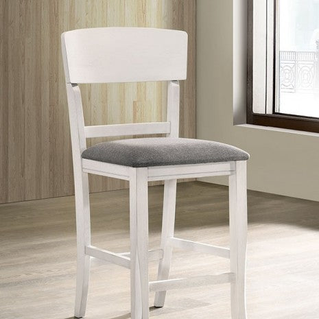 Furniture of America Stacie White/Gray Transitional Counter Ht. Chair (2/Ctn) Model CM3733WG-PC-2PK