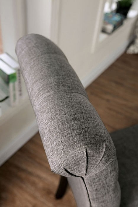 Furniture of America Alfred Antique Black/Light Gray Rustic Side Chair (2/Ctn) Model CM3735LG-SC-2PK