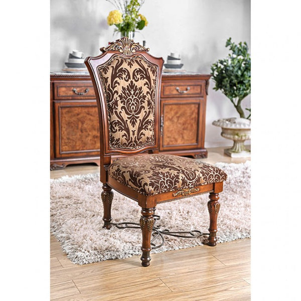 Furniture of America Lucie Brown Cherry Traditional Side Chair (2/Ctn) Model CM3788SC-2PK