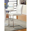 Furniture of America Lodia White/Chrome Contemporary Counter Ht. Chair (2/Box) Model CM3825WH-PC-2PK