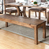 Furniture of America Gianna Rustic Oak Rustic Wooden Bench Model CM3829BN-W