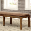 Furniture of America Gianna Rustic Oak/Brown Rustic Bench Model CM3829BN
