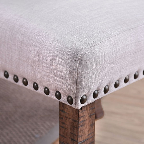 Furniture of America Gianna Rustic Oak/Ivory Rustic Side Chair (2/Ctn) Model CM3829F-SC-2PK