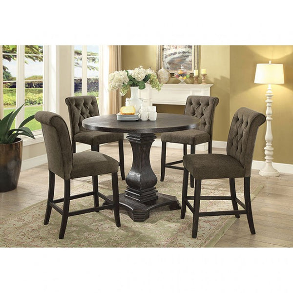 Furniture of America Izzy Gray/Antique Black Rustic Counter Ht. Chair (2/Ctn) Model CM3564GY-PC-2PK
