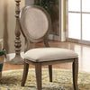 Furniture of America Kathryn Rustic Oak/Beige Transitional Side Chair (2/Ctn) Model CM3872SC-2PK