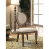 Furniture of America Kathryn Rustic Oak/Beige Transitional Side Chair (2/Ctn) Model CM3872SC-2PK