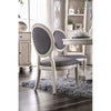 Furniture of America Kathryn Antique White/Gray Transitional Side Chair (2/Ctn) Model CM3872WH-SC-2PK