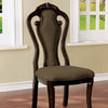Furniture of America Rosalina Walnut/Beige Transitional Side Chair (2/Ctn) Model CM3878SC-2PK