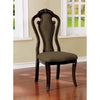 Furniture of America Rosalina Walnut/Beige Transitional Side Chair (2/Ctn) Model CM3878SC-2PK