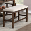 Furniture of America Fredonia Rustic Oak/Beige Rustic Counter Ht. Bench Model CM3902PBN