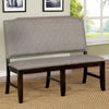 Furniture of America Teagan Dark Walnut/Gray Transitional Bench Model CM3911BN