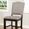Furniture of America Teagan Dark Walnut/Gray Transitional Counter Ht. Chair (2/Ctn) Model CM3911PC-2PK