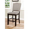 Furniture of America Teagan Dark Walnut/Gray Transitional Counter Ht. Chair (2/Ctn) Model CM3911PC-2PK