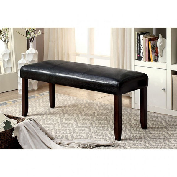 Furniture of America Brent Dark Cherry/Espresso Transitional Bench Model CM3984DK-BN