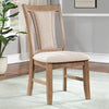 Furniture of America Upminster Natural Tone/Beige Transitional Chair (2/Ctn) Model CM3984NT-SC-2PK