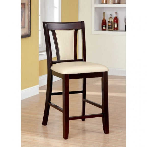 Furniture of America Brent Dark Cherry/Ivory Transitional Counter Ht. Chair (2/Box) Model CM3984PC-2PK