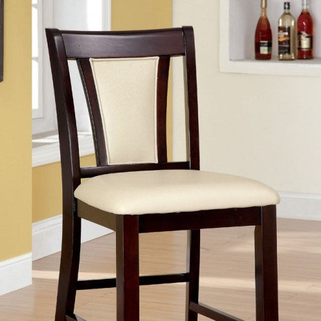Furniture of America Brent Dark Cherry/Ivory Transitional Counter Ht. Chair (2/Box) Model CM3984PC-2PK
