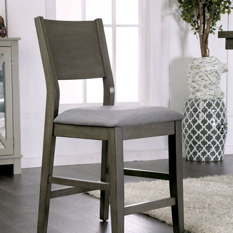 Furniture of America Anton Gray/Light Gray Transitional Counter Ht. Chair (2/Box) Model CM3986PC-2PK