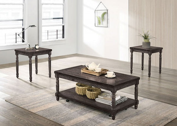 Furniture of America Monango Weathered Gray Rustic 3 Pc. Table Set Model CM4540-3PK