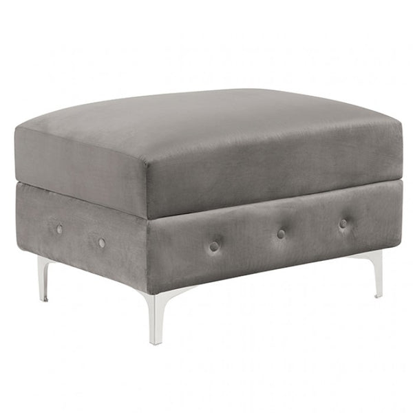 Furniture of America Ciabattoni Gray Transitional Ottoman Model CM6256GY-OT