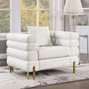 Furniture of America Landovery White/Gold Contemporary Chair Model CM6454WH-CH-PK