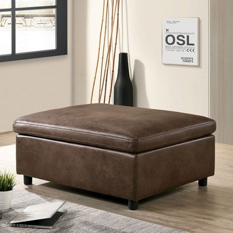 Furniture of America Tamera Brown Contemporary Ottoman Model CM6472-OT