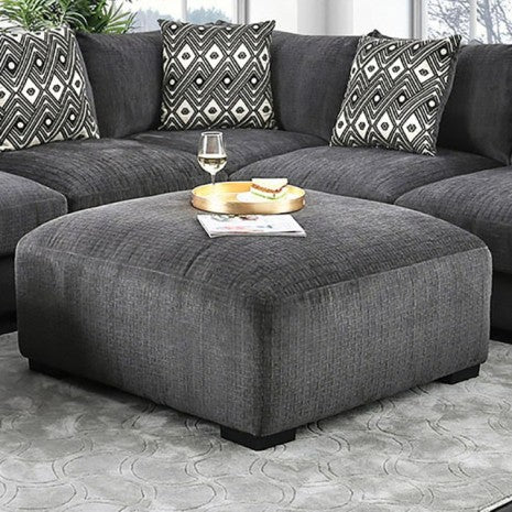 Furniture of America Kaylee Gray Contemporary Ottoman Model CM6587-OT