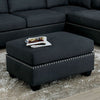 Furniture of America Lita Dark Gray Transitional Ottoman Model CM6966-OT