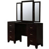 Furniture of America Enrico Espresso Contemporary Vanity W/ Stool Model CM7088V-PK