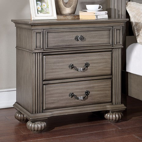 Furniture of America Syracuse Gray Traditional Night Stand Model CM7129GY-N